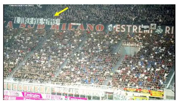 In curva durante la partita di calcio “Milan–Torino” il 17 agosto 2024 viene srotolato dalla balaustra del secondo anello un grande striscione con la scritta “IL JOKER RIDE SEMPRE CURVA SUD MILANO”, chiaramente ostentato in onore di Luca LUCCI a conferma del suo ingresso nello Stadio, come si vede in una foto agli atti dell'inchiesta. ANSA (npk)