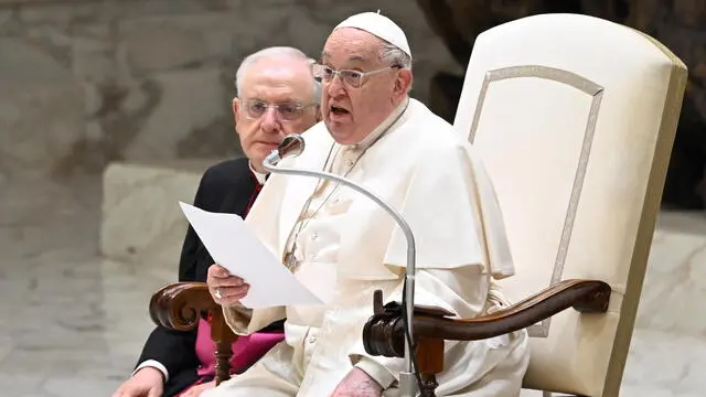 Pope Francis leads his weekly general audience in Paolo VI Hall at the Vatican, 29 January 2025. ANSA/MAURIZIO BRAMBATTI