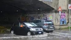 Bomba d'acqua a Firenze. Pioggia e forte vento questa mattina con ripercussioni sulla viabilità cittadina. Firenze 28 Gennaio 2025 ANSA/CLAUDIO GIOVANNINI