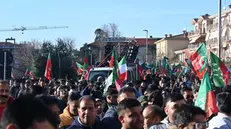 La manifestazione dei pachistani a Brescia