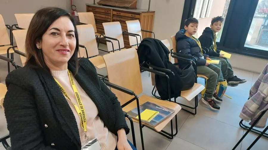 La classe V A della scuola Papa Giovanni Paolo II di Caino in visita al GdB