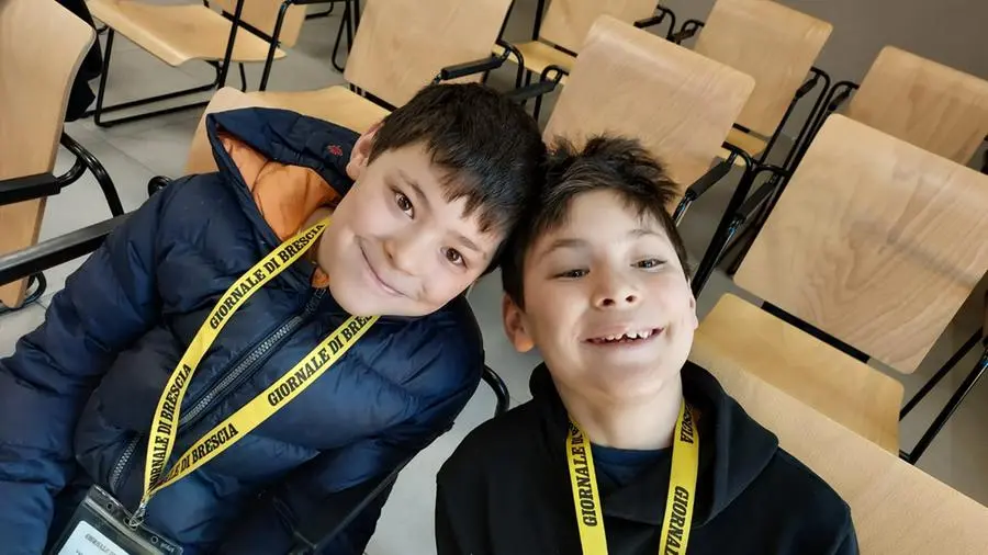 La classe V A della scuola Papa Giovanni Paolo II di Caino in visita al GdB