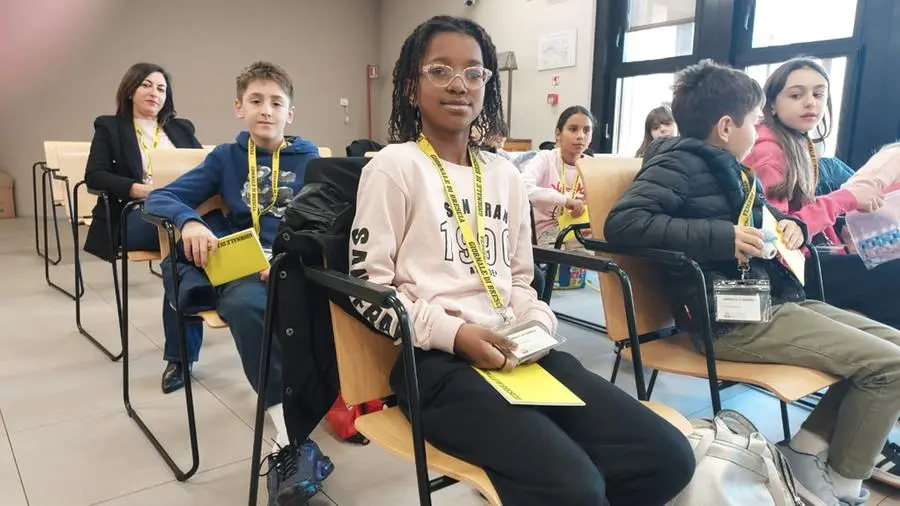 La classe V A della scuola Papa Giovanni Paolo II di Caino in visita al GdB