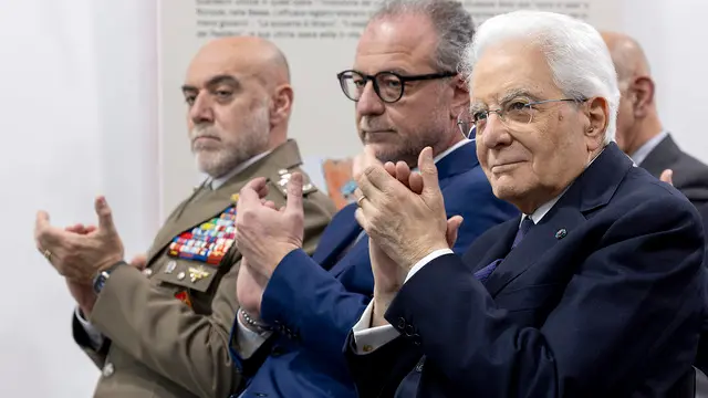 Roma - Il Presidente Sergio Mattarella in occasione della cerimonia di intitolazione a Vittorio Emanuele Giuntella e Enrico Zampetti della biblioteca dell'A.N.R.P., oggi 31 gennaio 2025 (Foto di Paolo Giandotti - Ufficio per la Stampa e la Comunicazione della Presidenza della Repubblica)