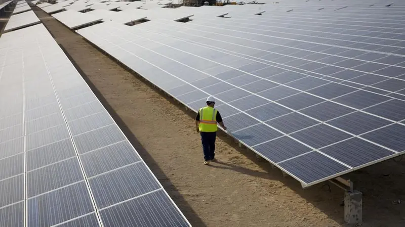 Un campo fotovoltaico