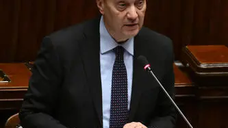 Il ministro per i Rapporti con il Parlamento, Luca Ciriani, durante il question time alla Camera, Roma, 15 gennaio 2025. ANSA/ETTORE FERRARI