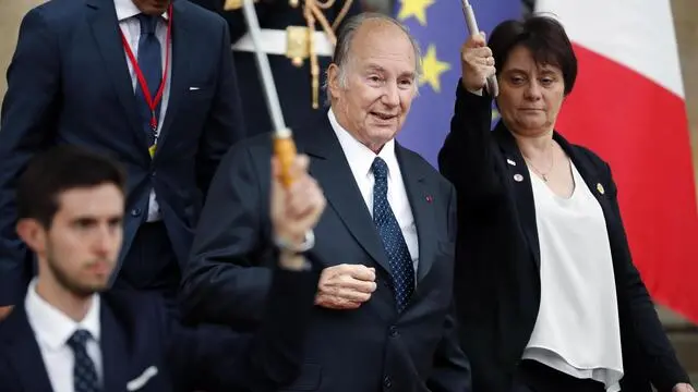 epa07158922 His Highness Prince Karim Aga Khan IV leaves the Elysee palace after the official lunch after the international ceremony for the Centenary of the WWI Armistice of 11 November 1918, in Paris, France, 11 November 2018. Heads of State and Government commemorate the memory of their fallen soldiers in France. World leaders have gathered in France to mark the 100th anniversary of the First World War Armistice with services taking place across the world to commemorate the occasion. EPA/CHRISTOPHE PETIT TESSON