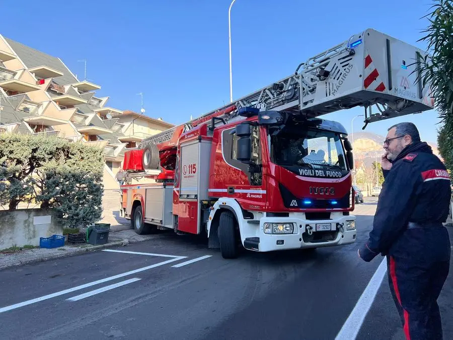 I Vigili del fuoco in via Colombo a Botticino