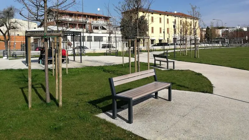 Il parco Rosa Blu, nei pressi della zona interessata dalla depavimentazione - Foto © www.giornaledibrescia.it