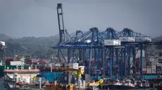 epa11853435 View of a cargo ship in the Panama Canal in Panama City, Panama, 24 January 2025 (Issued 25 January 2025). Panama's five main ports are in the adjacent areas of the interoceanic canal, which US President Donald Trump stated his intention to 'retake' control of the waterway, alleging Chinese interference in its operation, which has been flatly rejected by the Panamanian government. EPA/Bienvenido Velasco