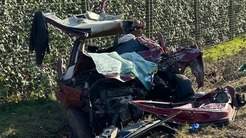 I mezzi coinvolti nell'incidente a Capriolo