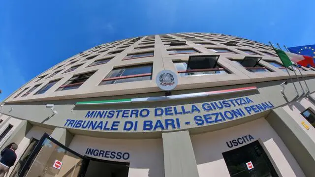 L'esterno dell tribunale di Bari, 8 aprile 2024. ANSA/Donato Fasano