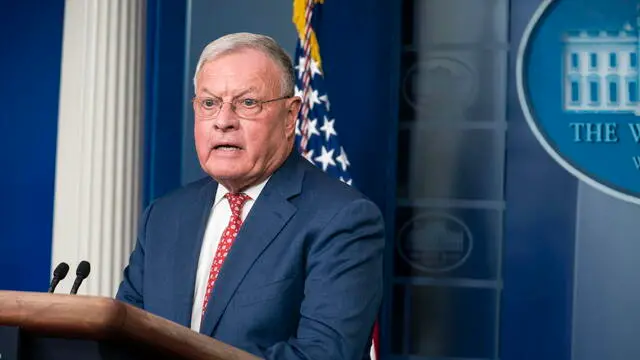 epa08688944 Keith Kellogg, National Security Advisor to Vice President Mike Pence and retired Lieutenant General in the United States Army, speaks about former coronavirus task force member Olivia Troye at a press briefing in the Brady Press Briefing Room of the White House in Washington, DC, USA, 22 September 2020. EPA/SARAH SILBIGER / POOL