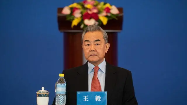 epa11781704 Chinese Foreign Minister Wang Yi attends the Symposium on the International Situation and China's Foreign Relations in Beijing, China, 17 December 2024. EPA/JESSICA LEE