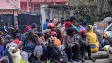 epa11873848 Displaced people seek refuge at the town hall of Kenscoff, Haiti, 03 February 2025. The metropolitan area of Port-au-Prince was paralyzed due to new threats from the leader of the 'Vivre Ensemble' (Live Together) gang coalition, Jimmy 'Barbecue' ChÃ©rizier, regarding possible attacks on several neighborhoods in the Haitian capital. EPA/Mentor David Lorens