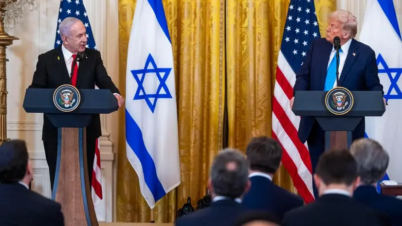 Il primo ministro israeliano Benjamin Netanyahu e il presidente degli USA Donald J. Trump