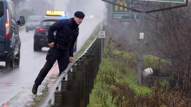 Continuano le ricerche da parte dei carabinieri del corpo di Jhoanna Nataly Quintanilla uccisa dal compagno che ha confessato di aver abbandonato il cadavere nelle campagne sulla strada per Treviglio a Cassano d’Adda. 09 Febbraio 2025. ANSA/ANDREA CANALI