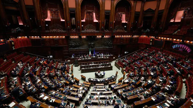 In momento alla Camera durante il voto finale del Decreto Cultura, Roma, 6 Febbraio 2025.ANSA/GIUSEPPE LAMI