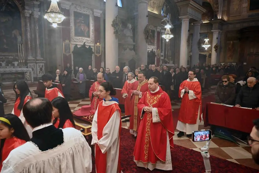 La messa  «Ab omni malo» nella chiesa di San Faustino