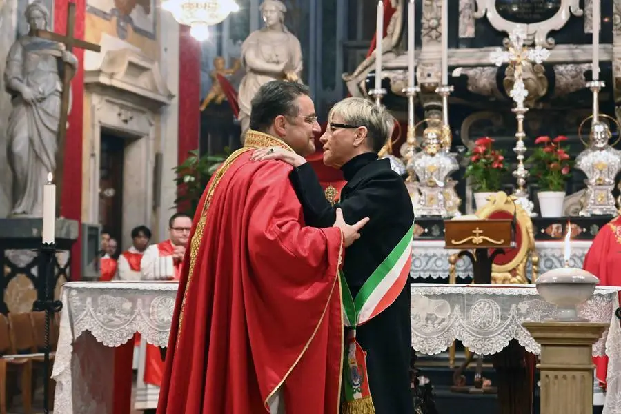 La messa  «Ab omni malo» nella chiesa di San Faustino