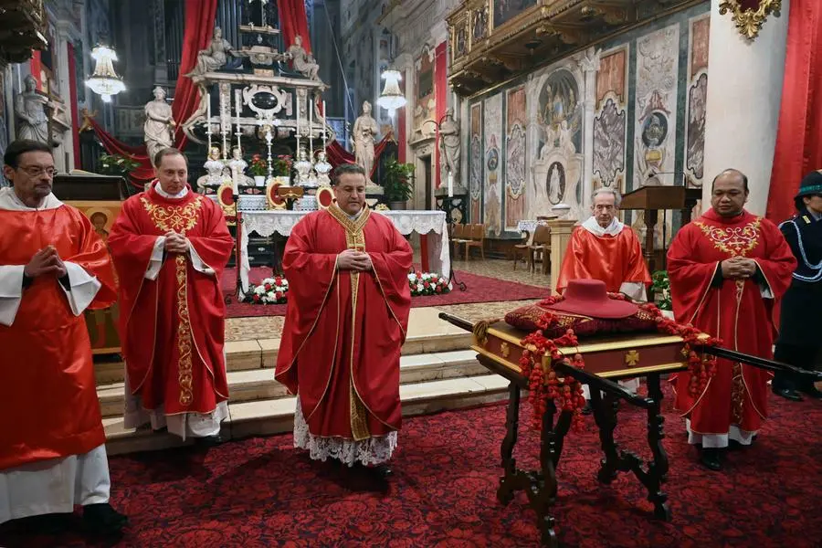 La messa  «Ab omni malo» nella chiesa di San Faustino