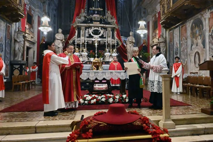 La messa  «Ab omni malo» nella chiesa di San Faustino