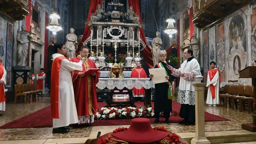 La messa  «Ab omni malo» nella chiesa di San Faustino