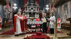 La messa  «Ab omni malo» nella chiesa di San Faustino