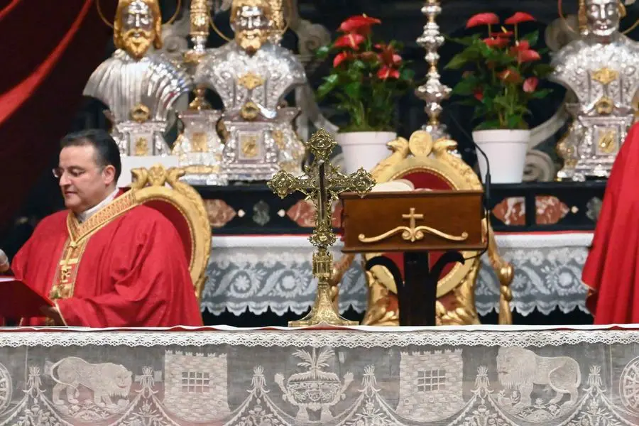 La messa  «Ab omni malo» nella chiesa di San Faustino