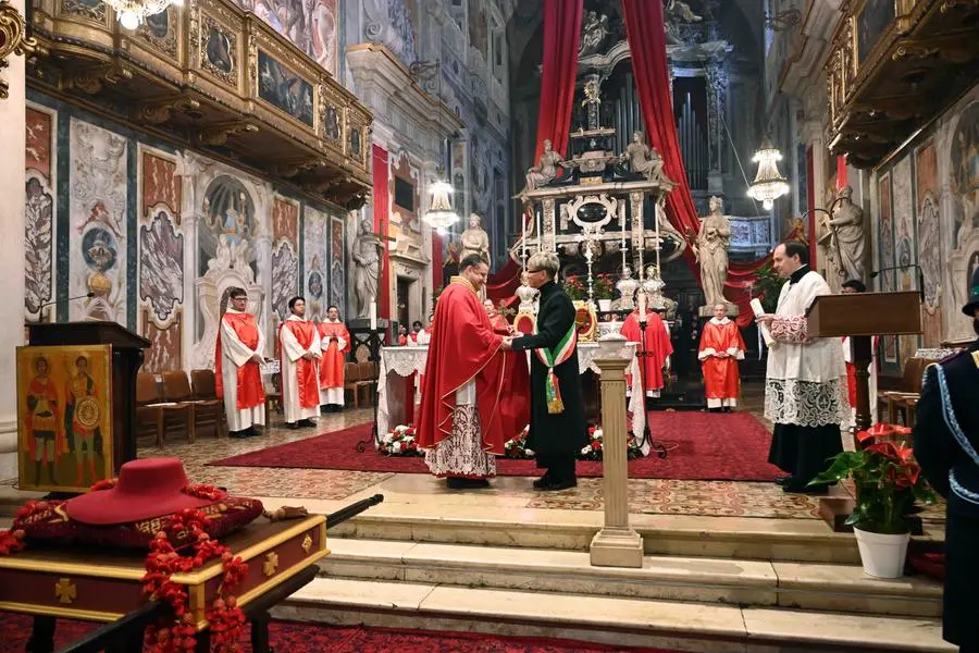 La messa  «Ab omni malo» nella chiesa di San Faustino