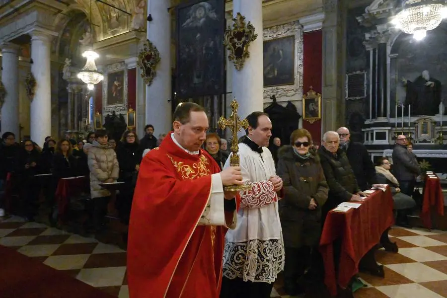 CRONACA BRESCIA CHIESA DI SAN FAUSTINO MESSA E SUPPLICA AB OMNI MALO PER CARINI 09.02.2025 MARCO ORTOGNI NEW EDEN GROUP