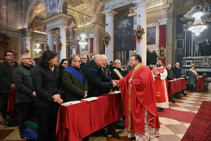 CRONACA BRESCIA CHIESA DI SAN FAUSTINO MESSA E SUPPLICA AB OMNI MALO PER CARINI 09.02.2025 MARCO ORTOGNI NEW EDEN GROUP