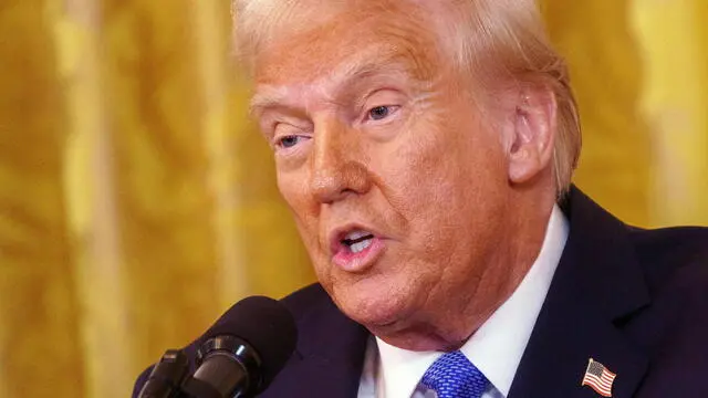 epa11881330 US President Donald Trump speaks during a press conference with Prime Minister of Japan Ishiba Shigeru at the White House, Washington, DC, USA, 07 February 2025. EPA/WILL OLIVER