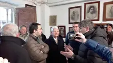 Il leader della lega nord, Matteo Salvini, in occasione della visita al Magazzino 18 del porto di Trieste, nel Giorno del Ricordo, 10 Febbraio 2017. ANSA/ BUOSO