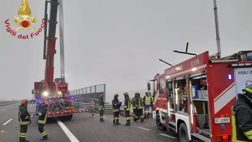 Vigili del fuoco in Brebemi