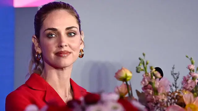 Italian fashion blogger, businesswoman and model, Chiara Ferragni, during a press conference at the 73th Sanremo Italian Song Festival, Sanremo, Italy, 07 February 2023. The festival runs from 07 to 11 February. ANSA/RICCARDO ANTIMIANI