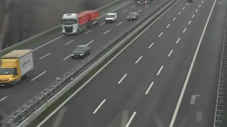 Un frame del traffico all'altezza del casello di Brescia Centro