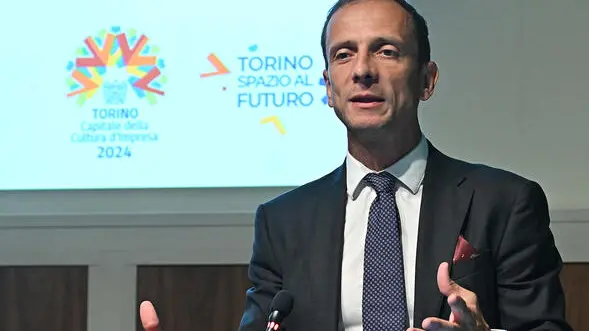 Massimiliano Fedriga Presidente,Regione Autonoma Friuli Venezia Giulia durante l'evento "Big Science Italia. il sestema industriale italiano protagonista internazionale nella Big Science" presso Unione Industriali , Torino, 5 settembre 2024 ANSA/ALESSANDRO DI MARCO