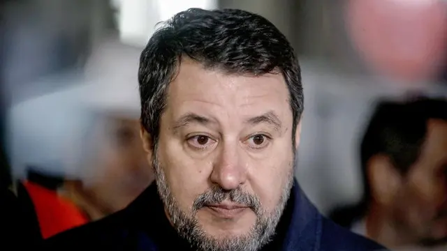 Sopralluogo del ministro delle infrastrutture e dei trasporti Matteo Salvini al cantiere del villaggio olimpico Milano-Cortina 2026 presso l’ex scalo di Porta Romana a Milano, 10 febbraio 2025. ANSA/MOURAD BALTI TOUATI