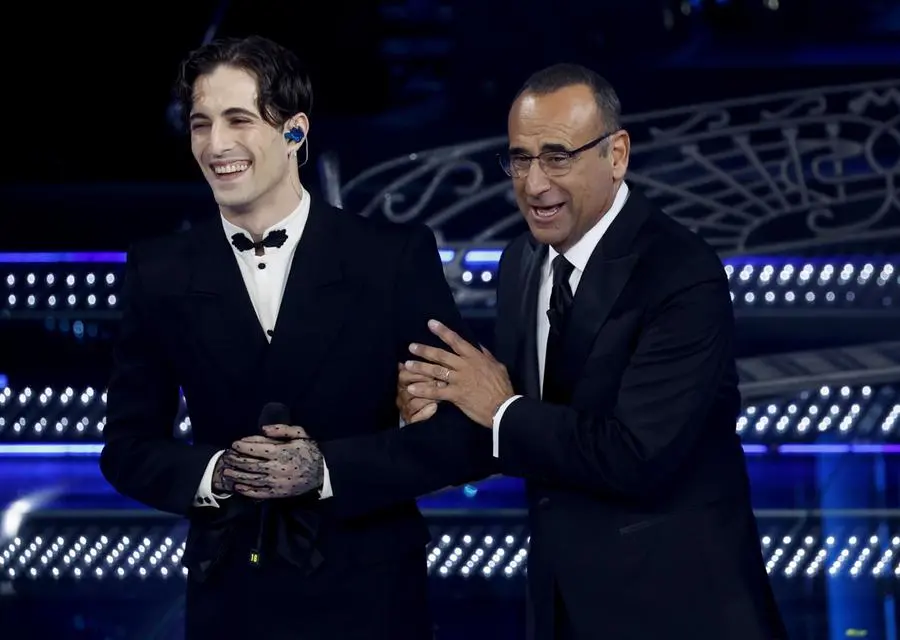 Sanremo 2025, seconda serata: l'esibizione di Damiano David