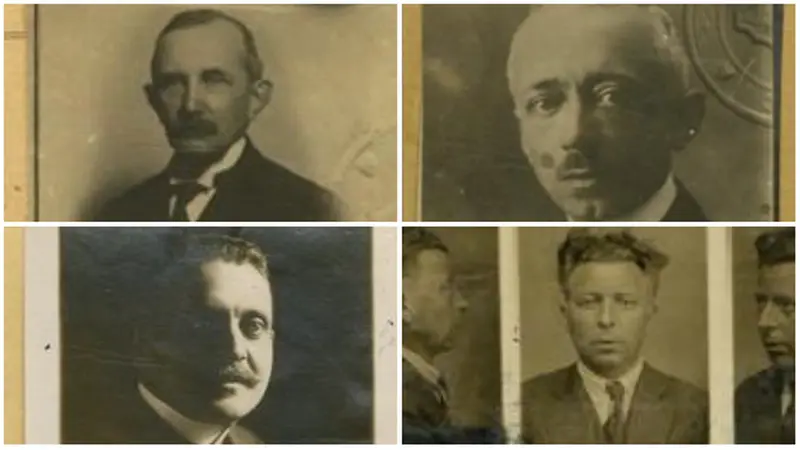 In alto a sinistra Giorgio Montini, in senso orario: Carlo Bresciani, Giovanni M. Longinotti e Domenico Viotto