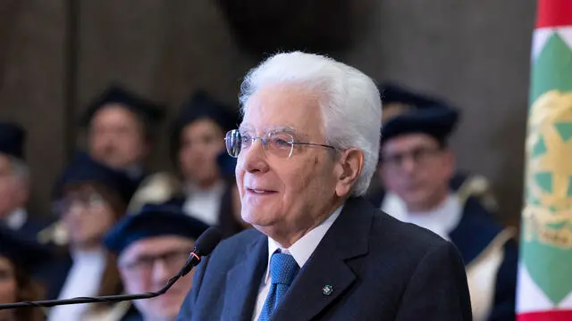 Il Presidente della Repubblica Sergio Mattarella all' inaugurazione dell’anno accademico dell’Università per Stranieri di Perugia, in occasione del centesimo anno dalla fondazione (foto di Francesco Ammendola - Ufficio per la Stampa e la Comunicazione della Presidenza della Repubblica)