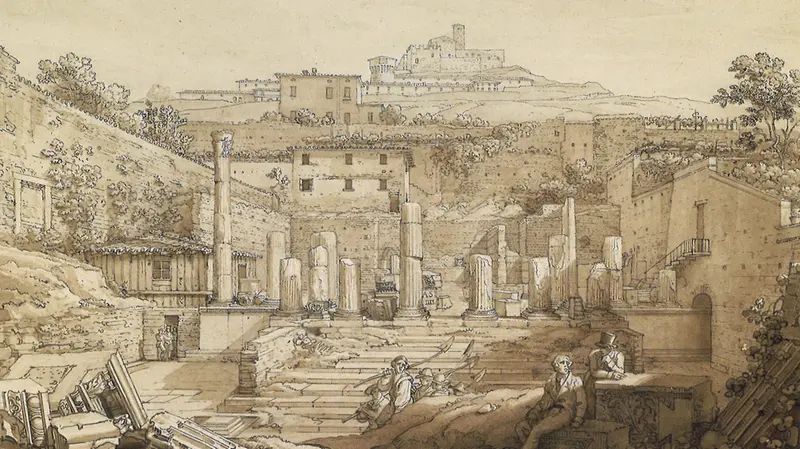 L’area del Capitolium alla fine degli scavi di duecento anni fa