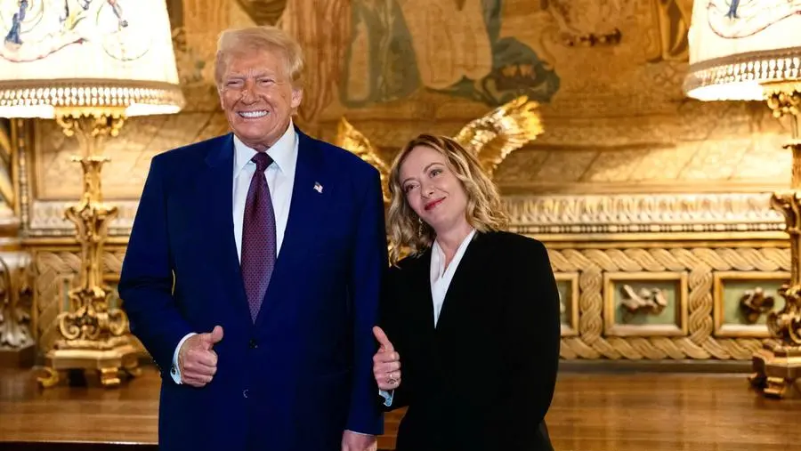 Donald Trump e Giorgia Meloni - Foto Ansa © www.giornaledibrescia.it