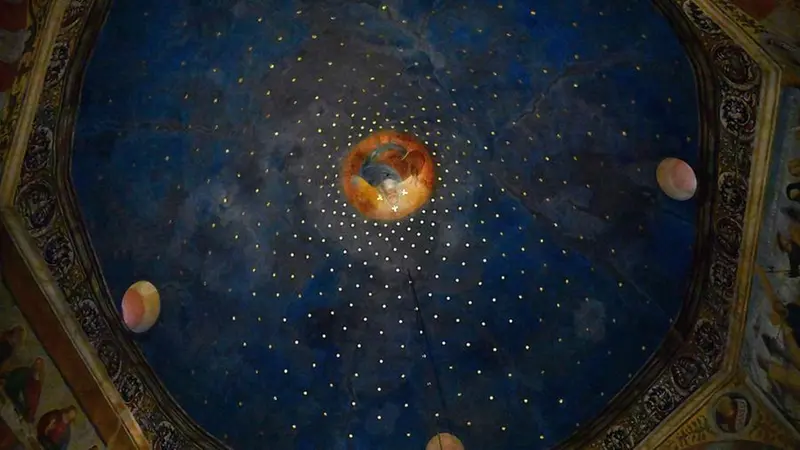 La volta stellata nella chiesa di Santa Maria in Solario