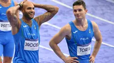 Marcell Jacobs e Filippo Tortu in maglia azzurra