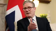 epa11879287 British Prime Minister Keir Starmer gestures during a meeting with Dutch Prime Minister Dick Schoof (not pictured) at 10 Downing Street in London, Britain, 06 February 2025. EPA/ANDY RAIN / POOL