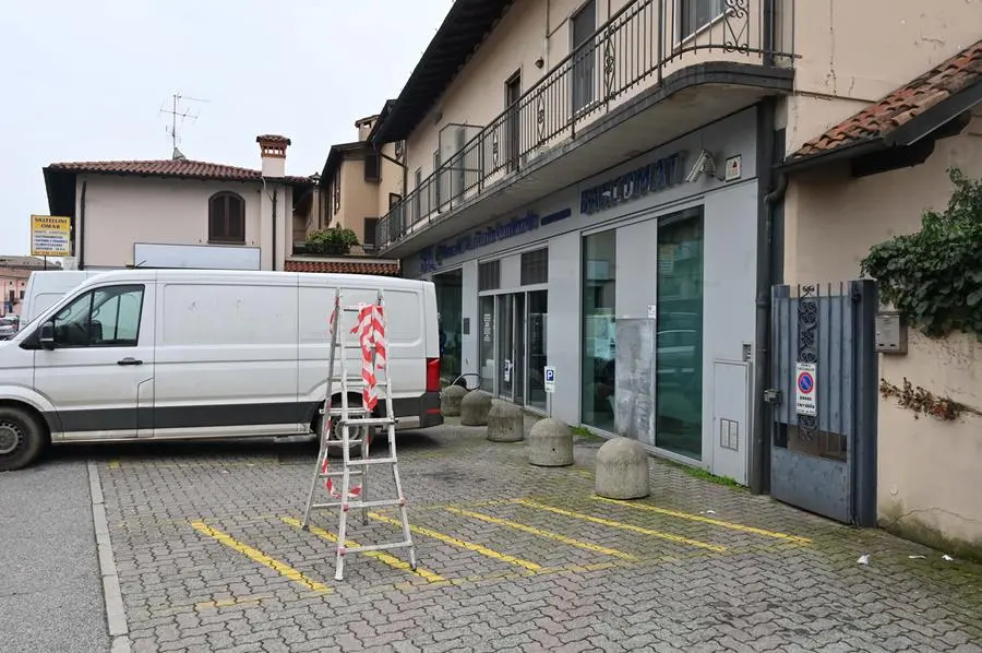 Il bancomat assaltato a Coccaglio