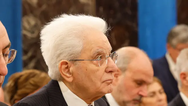 Il presidente della Repubblica Sergio Mattarella alla Corte dei Conti durante inaugurazione anno Giudiziario, Roma, 14 Febbraio 2025.ANSA/GIUSEPPE LAMI