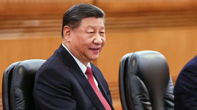 epa11876462 Chinese President Xi Jinping attends a meeting with his Pakistani counterpart at the Great Hall of the People in Beijing, China, 05 February 2025. The Pakistani president is on a state visit to China from 04 to 08 February. EPA/WU HAO / POOL